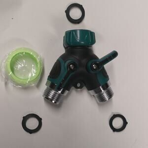 Trazon Water Splitter 2 Way, Garden Y Hose Connector Metal Body, Water Faucet Sp
